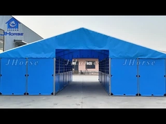 Kotak Kandang Kuda Logam Portabel Kuda Luar Rumah Stabil Isi Papan PVC Panel depan dengan gudang