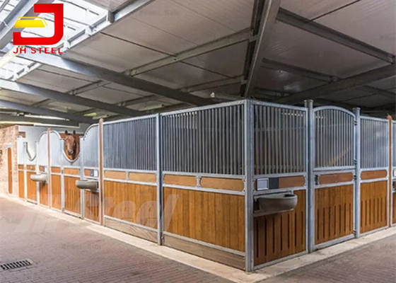 Movable 10x10 12x12 Big Horse Stall Panels Dengan Hot Dipped Galvanized Frame