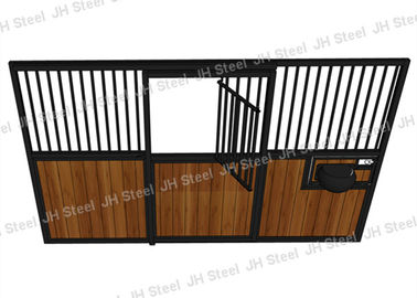 Black Powder Coated Metal Horse Stall Gates, Portable Stall Panel