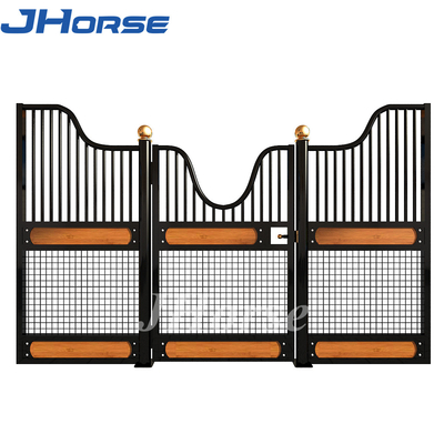 Eropa 2.4m Horse Stall Fronts Mesh Black Powder Coating