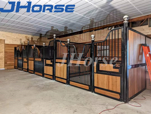 Permanen Equine Bamboo Wood European Horse Stalls 3D Design
