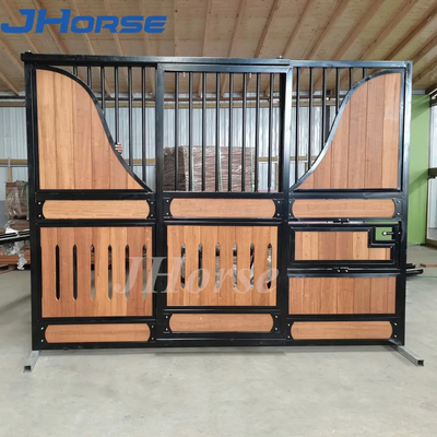 Panel Kios Kuda Kayu Bambu Gaya Eropa Pintu Geser Kotak Padat