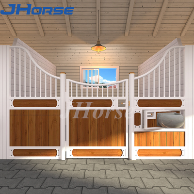 2.2m Tinggi Kotak Stabil Kuda Eropa Kios Pintu Berkuda Front Equine