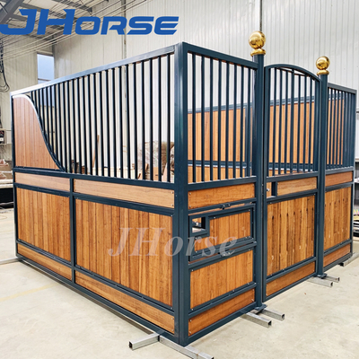 Equine portable horse stable box customizable standard sliding or swing door untuk keselamatan