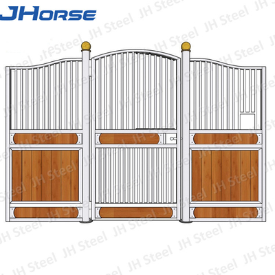 Profesional Kuda-kuda Kuda Galvanis Logam / Stabil Untuk Shelter Horse Shed