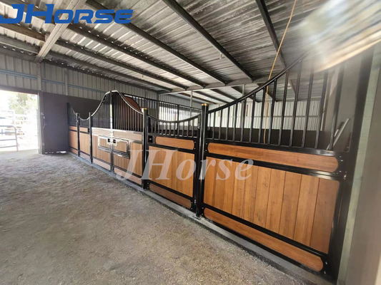 Isi Tipe Kayu Bambu Eropa Kuda Stall Fronts Desain Custom Indoor
