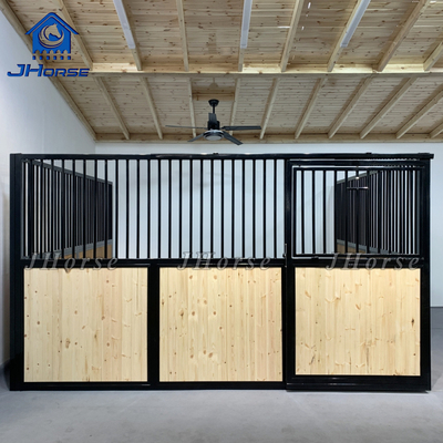 Pintu geser kayu kayu pinus yang stabil Pintu geser kuda