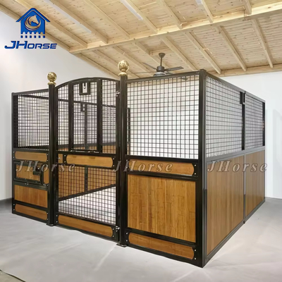 AS Standard Safety Heavy Duty Bamboo Steel Horse Stable Horse Stall Panel depan