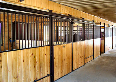 Portable Free Standing Horse Stall Kits, Solid Welded One Piece Box Stall Fronts