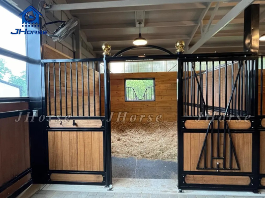 Jual Hot Solid Stall Kuda Kuda Stable Panel Front dengan Kayu Bambu dan Pintu Geser