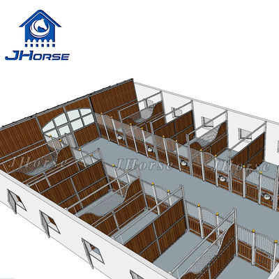 Panel Depan Kandang Kuda Tipe N Ukuran Pintu yang Disesuaikan Dengan Jendela Dan Pintu Gudang
