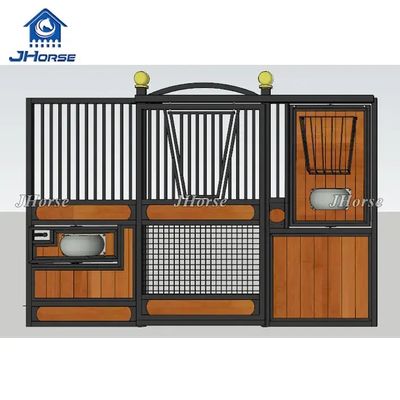 Grosir Pabrik China Tunggal Bambu Kayu Mengisi Panel Kandang Kuda Kotak Stabil